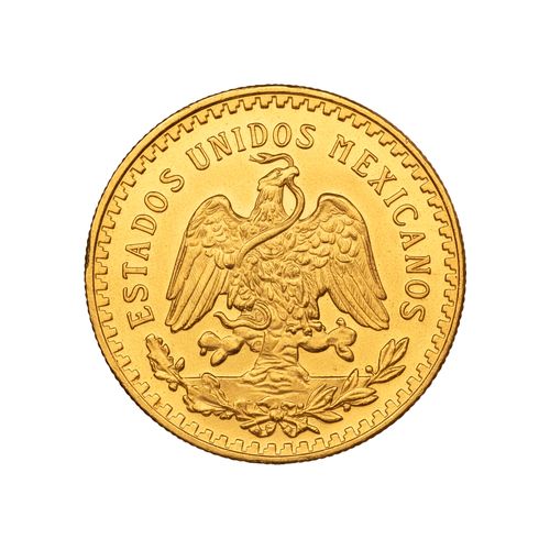 Moneda de oro 22 kilates - Mexicano Centenario 50 pesos - 41,7 g.