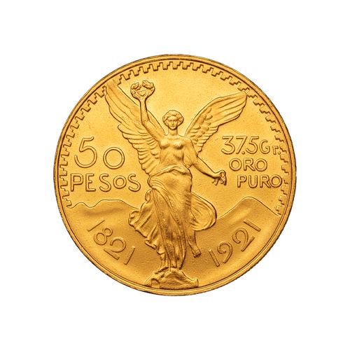 Moneda de oro 22 kilates - Mexicano Centenario 50 pesos - 41,7 g.