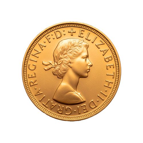 Moneda de oro 22 kilates - Libra Esterlina Isabel II - 8 g.