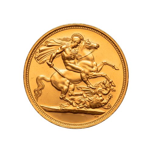 Moneda de oro 22 kilates - Libra Esterlina Isabel II - 8 g.