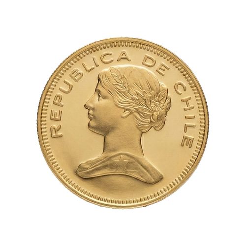 Moneda de oro 22 kilates - Chileno de oro - 10 Cóndores - 20,3 g.